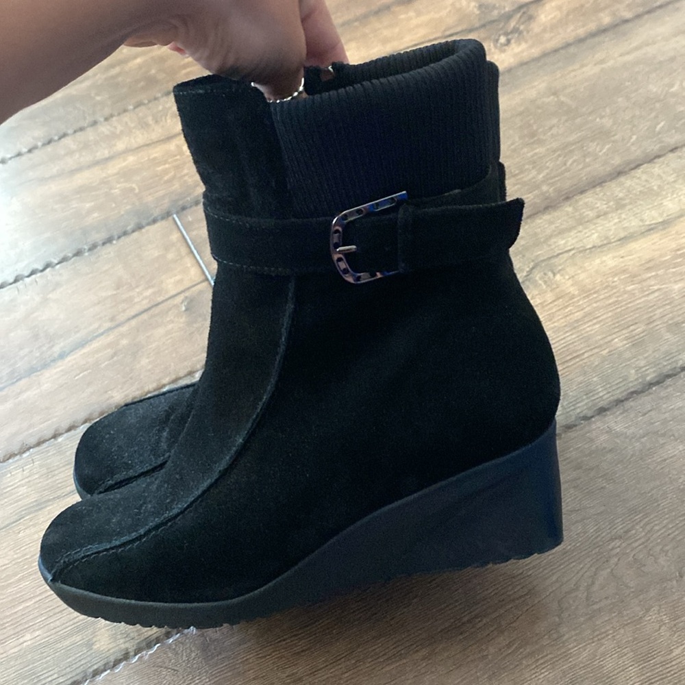 Blondo Black Suede Ankle Boots